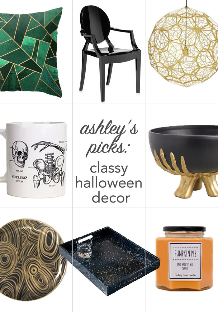 Ashley's Picks: Classy Halloween Decor. Ashley Marino Designs in Dallas Fort Worth, TX.